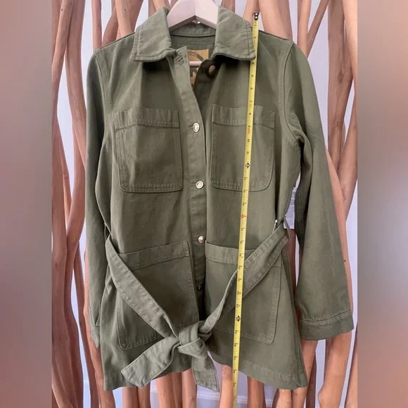 New MICHAEL KORS SMOKY OLIVE COTTON JACKET Size:M - Picture 10 of 10